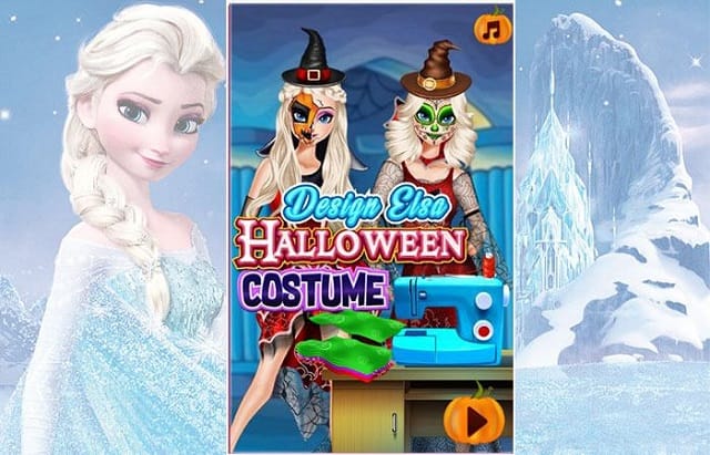 Game Elsa trang điểm dịp Halloween